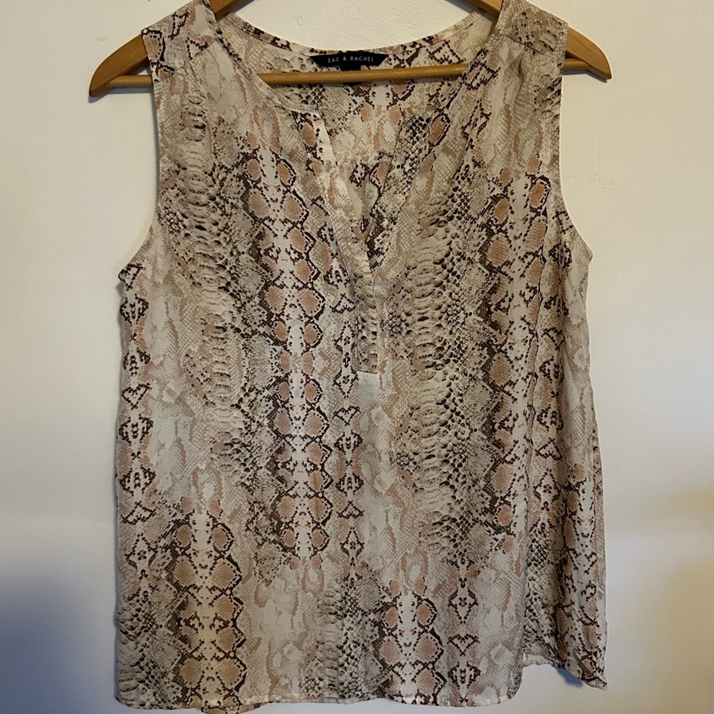 Zac & Rachel Tank Top Snake Print Women’s Size S